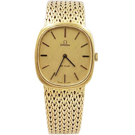 omega deville all gold mens watch|pre owned omega de ville.